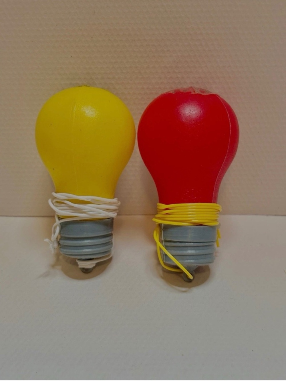 Topps Chewing Gum Lightbulb Container EMPTY No Candy Vintage 1981 Set of 2 Retro